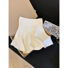 批发实拍针织<b class='q'>短裙</b>秋冬女半身裙小裙子高腰针织a字蓬蓬裙打底伞裙秋裙