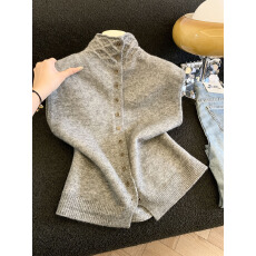 批发实拍坎肩高领马坎外穿洋气时髦马夹叠穿毛坎肩别致叠穿小马甲针织