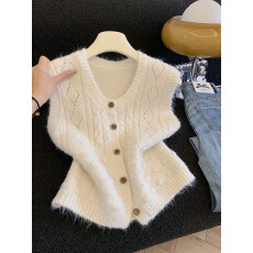 批发实拍2025秋冬<b class='q'>新款</b>时尚简约针织开衫叠穿针织<b class='q'>背心</b>外搭马甲上衣女