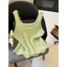 批发实拍韩系<b class='q'>甜美</b>减龄领毛衣马甲女秋季宽松显瘦外搭叠穿针织背心潮