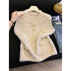 批发实拍纯色重工针织马甲女<b class='q'>冬</b>季高级感巨好看钉珠背心叠穿无袖上衣女