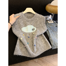 批发实拍学院风可爱刺绣针织马甲叠穿坎肩毛衣背心女<b class='q'>秋</b>冬外搭无袖上衣
