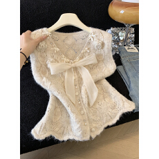 批发实拍独特漂亮针织马甲女2026新款蝴蝶结叠穿时髦绝美无袖小上衣