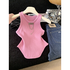 批发实拍<b class='q'>修身</b>背心内搭无袖t恤女夏季新款设计感小众外穿<b class='q'>修身</b>短款上衣