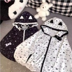 批发有口袋 新款日系宅萌女薄款连帽上衣潮