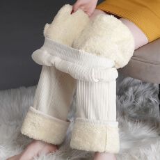 批发雪尼尔阔腿裤女冬季大码女装羊羔绒直筒休闲加绒<b class='q'>裤子</b>
