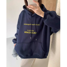 批发加绒加厚卫衣<b class='q'>外套</b>女装秋冬韩版连帽宽松印花<b class='q'>长袖</b>上衣潮