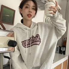 批发加绒加厚卫衣<b class='q'>外套</b>女装秋冬韩版连帽宽松印花<b class='q'>长袖</b>上衣潮