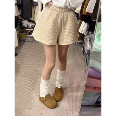 批发夹棉 大码240斤韩国东大门<b class='q'>秋</b>冬时尚气质松紧腰百搭菱格休闲短裤