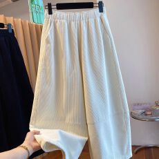 批发超好看灯芯绒裤子女冬季加绒加厚2025新款宽松阔腿裤直筒裤九分裤