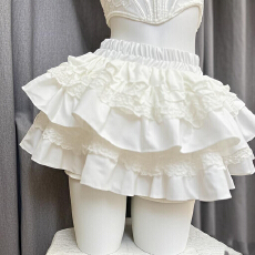 批发含安全裤夏款<b class='q'>蕾丝</b>蛋糕蓬蓬裙女甜美半身裙高腰显瘦防走光芭蕾短裙