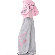 批发欧美跨境亚马逊速卖通高腰抽绳宽松辣妹风jazz跳舞hiphop运动裤