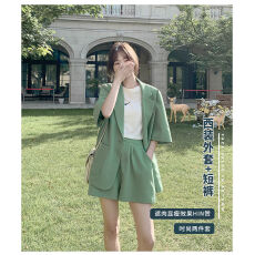 批发时尚<b class='q'>小西装</b>套装女士薄款2026夏季新款韩版休闲西服外套短裤两件套