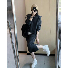 批发欧洲站时尚休闲<b class='q'>套装</b><b class='q'>女</b>2026年春秋冬新款高级感时尚半裙<b class='q'>卫衣</b>两件套