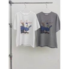 批发韩国东大门韩系简约印花宽松显瘦圆领短袖T恤