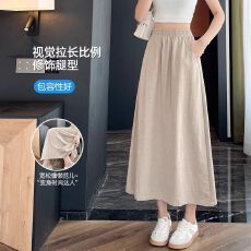 批发新款韩版款高腰中长款半身<b class='q'>裙</b>大摆<b class='q'>伞</b><b class='q'>裙</b>a字<b class='q'>裙</b>长<b class='q'>裙</b>