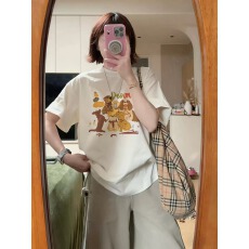 批发夏装韩系短袖T恤女<b class='q'>韩版</b><b class='q'>宽松</b>大码印花