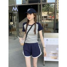 批发运动套装女夏季韩版宽松<b class='q'>时尚</b>短袖短裤休闲