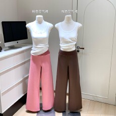 批发蘑糯糯同款 请不要提得太高穿哦多色空气层卫裤