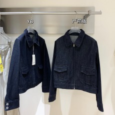 批发蘑糯糯同款 原牛色拉链牛仔短外套 6057-003-0310