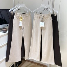 批发蘑糯糯同款四面弹＋卡码拍小浅卡其色深咖色<b class='q'>牛仔裤</b> 6060-004-0310