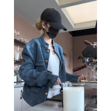 批发今年流行爆款巨好看蓝色牛仔短外套2025秋冬新款早秋法式上衣女装