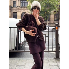 批发巨好看秋冬穿搭<b class='q'>镂空</b>毛衣<b class='q'>开衫</b>外套女2025新款慵懒高级感针织衫上衣