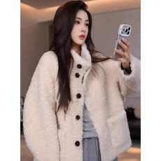 批发加厚保暖羊羔毛短款外套2025冬季新款秋冬巨好看爆款毛绒上衣女装