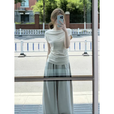 批发2026新款巨好看小个子穿搭套装夏季松弛感短袖T恤女阔腿裤两件套