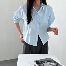 批发2026东大门<b class='q'>韩国</b>chic 衬衫女春秋设计感小众宽松小个子上衣衬衣