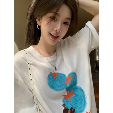 批发张贝贝 番茄小熊 高密长绒棉 立体<b class='q'>毛线</b>绣小熊番茄t