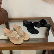 批发粗跟增高绒面夹脚人字拖鞋女鞋子外穿2026新款夏季高跟鞋凉拖凉鞋