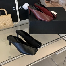 法式高级感方头凉鞋细跟性感半拖女2026春夏包头高跟穆勒拖鞋