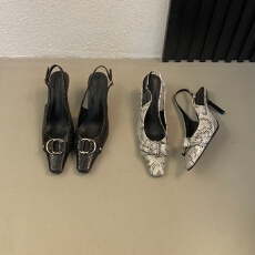 包头凉鞋女2026新款春季配裙子女鞋细跟鞋子后绊带高跟鞋浅口单鞋