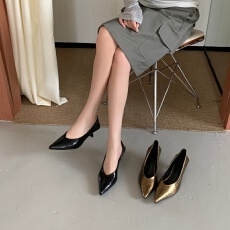 批发高跟鞋女2026新款秋季黑色细跟不累脚尖头鞋子浅口单鞋女鞋子