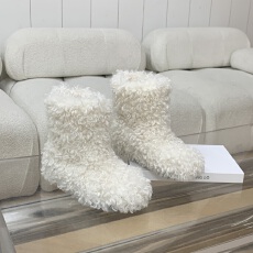 秋冬季新款内增高圆头加绒厚底短筒雪地靴时尚羊羔毛保暖棉靴