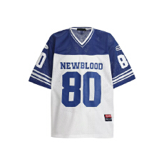 批发美式<b class='q'>街头</b>橄榄球服V领短袖男女网眼速干透气篮球T恤运动球衣