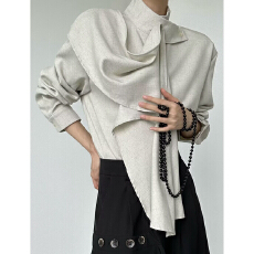 批发高级南极牛设计感百搭<b class='q'>衬衣</b>女2026春秋新款宽松长袖时尚<b class='q'>衬衫</b>情侣