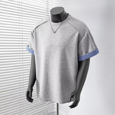 时尚短袖T恤男女夏季新款潮牌宽松设计感半袖百搭情侣休闲上衣