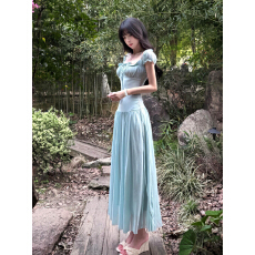 批发纯欲风网纱吊带连衣裙女夏季2025新款海边度假风<b class='q'>包臀</b>鱼尾气质<b class='q'>长裙</b>