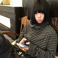 批发美式上上签设计感排扣连帽卫衣男女款慵懒千禧y2k复古条纹长袖