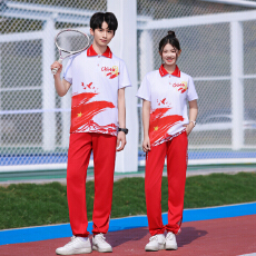 批发2026#新款情侣装实拍学生运动会开幕式表演服短袖班服套装