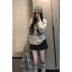 批发秋冬季2025新款女装流行韩系穿搭慵懒风百搭针织开衫<b class='q'>百褶裙</b>两件套