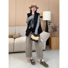 批发2026春季新款设计感休闲<b class='q'>马甲</b>长袖复古休闲裤韩系通勤气质穿搭套装