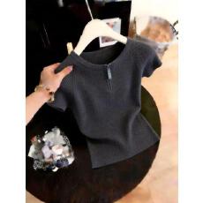 批发超火减龄百搭洋气短袖针织T恤夏季新款韩版时尚气质上衣<b class='q'>女装</b>爆款