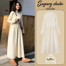 批发网红孕妇装<b class='q'>百搭</b>打底孕妇毛衣裙配大衣的长裙针织孕妇连衣裙