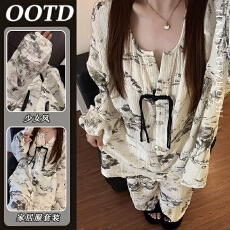 批发优质仿棉韩系纯欲风kitty睡衣女秋季2025新款大码宽家居服