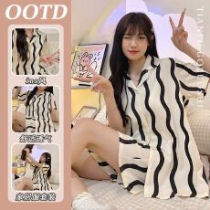 批发棉纱面料高质量<b class='q'>韩国</b>ins甜美日系卡通网红棉纱睡衣女