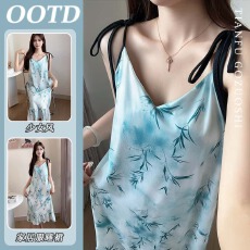 批发优质面料性感露背<b class='q'>睡衣</b>女夏季<b class='q'>莫代尔</b>冰丝纯欲高级感大码美背