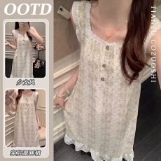 批发【带胸垫】纯欲少女睡裙带胸垫夏季女款睡衣新款外穿短袖家居服